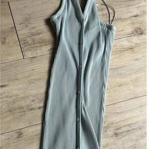 Zara Striped Blue Midi Dress